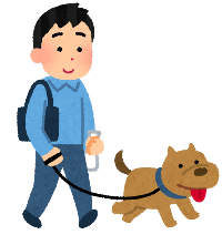 犬の散歩する人