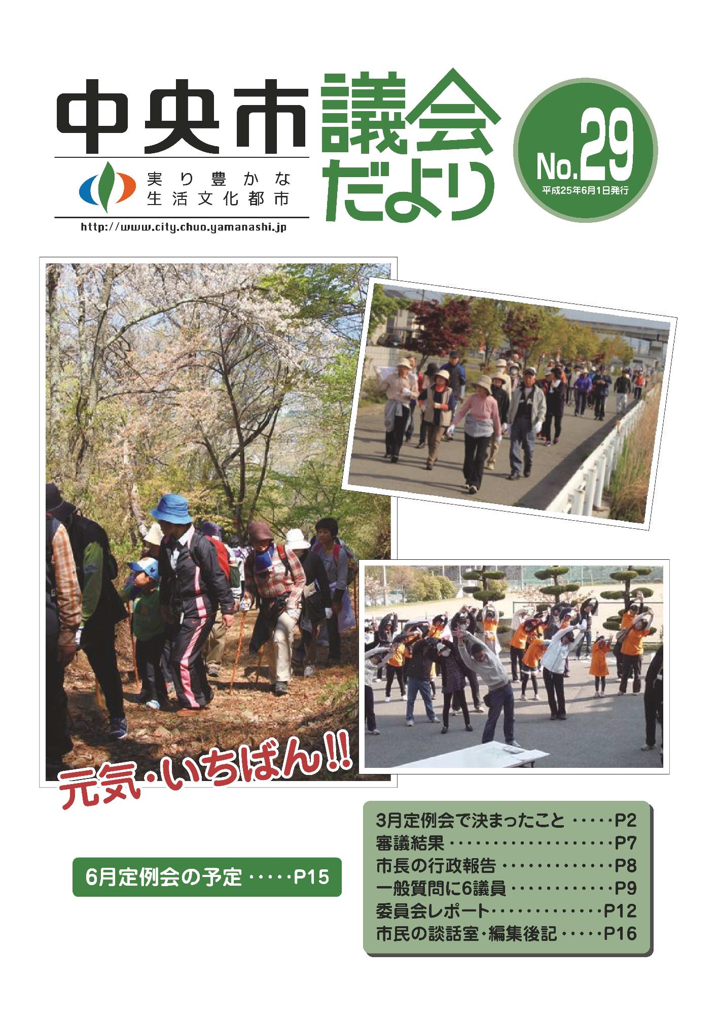 議会だより 第29号表紙