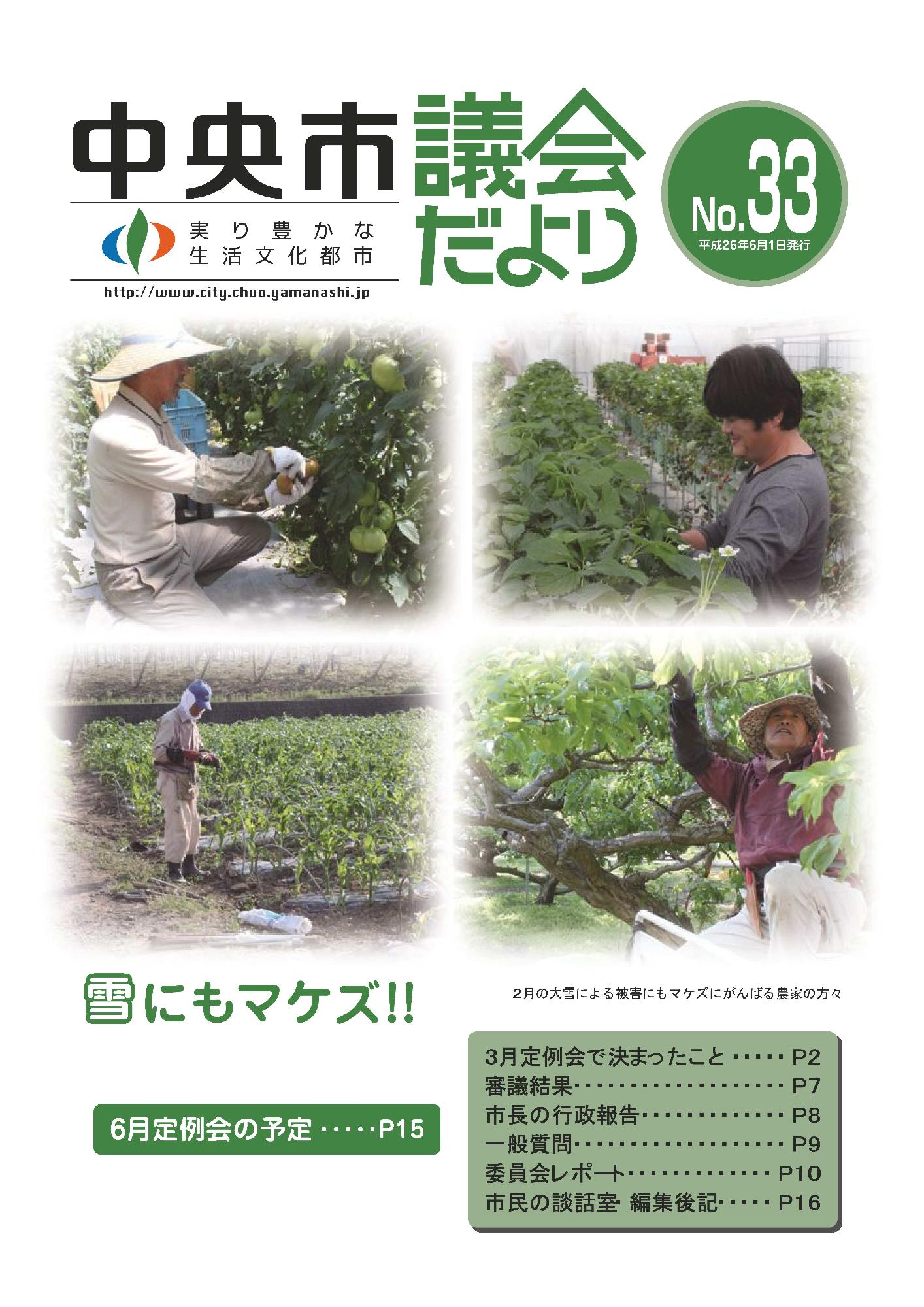 議会だより 第33号表紙